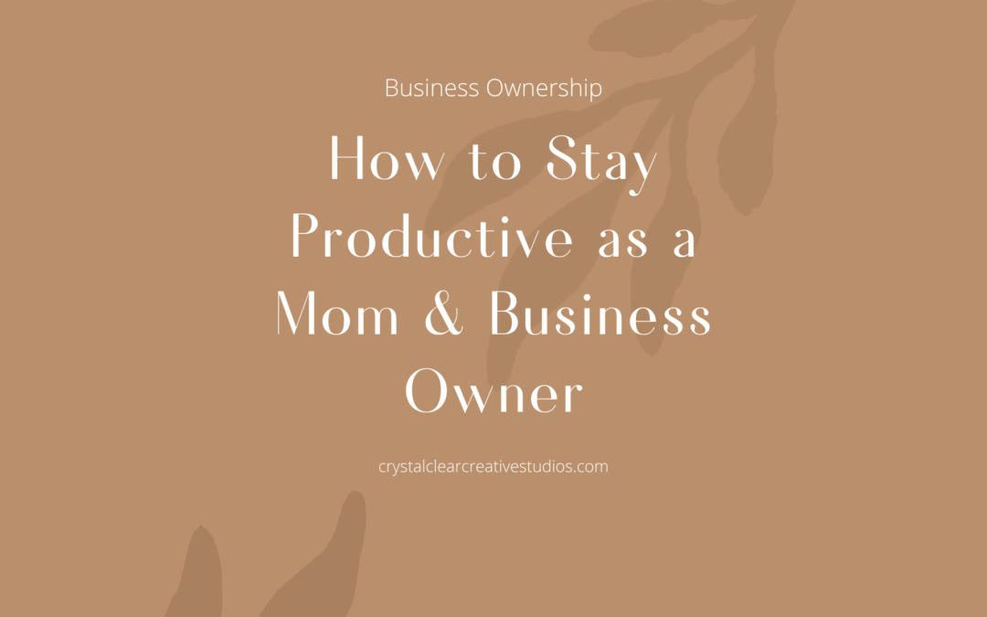How to Stay Productive as a Mom and Business Owner