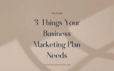 3 Things Your Business Marketing Plan Needs